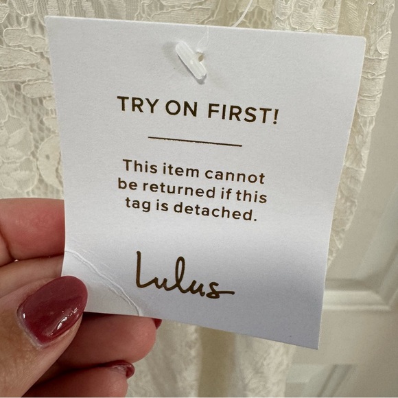 Lulus Beloved Eternity NWT size Medium White Lace Sleeveless Maxi Dress Bridal - Picture 5 of 14